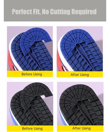 Shayee Shoes Heel Protector 2 Pairs Black 9.5-10.5 | Self-Adhesive Sole Repair Plates for Men and Women Sneakers | Noise Reduction & Skid Proof Cushion - Buy Online on GoSupps.com