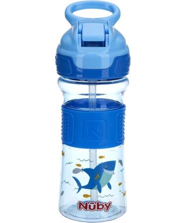 Nuby Thirsty Kids No-Spill Flip-It Reflex w/Soft Grip 12oz Blue - Buy Online on GoSupps.com