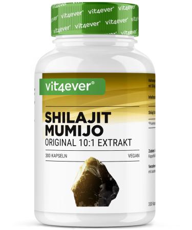 Mumijo Shilajit - 300 Softgels - High Dosed with 1500mg per Daily Serving - Original Himalayan Extract 10:1 - No Additives - Vegan