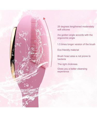 HANDA Instrument Sonic Facial Cleansing Brush Silicone Vibration Rechargeable Face Cleansing Brush Waterproof Face Scrubber for Deep Cleaning Gentle Exfoliating Blackhead Removing and Massaging - Buy Online on GoSupps.com