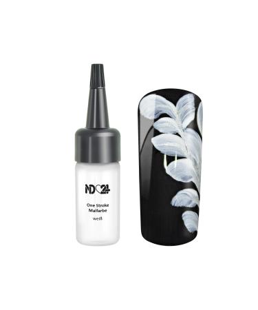 One Stroke Paint White 14ml - Nail Art Nail Design Paint