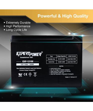 Buy 12V 10Ah SLA Rechargeable Battery - F2 Terminals | Long-lasting Power for Your Devices - Buy Online on GoSupps.com