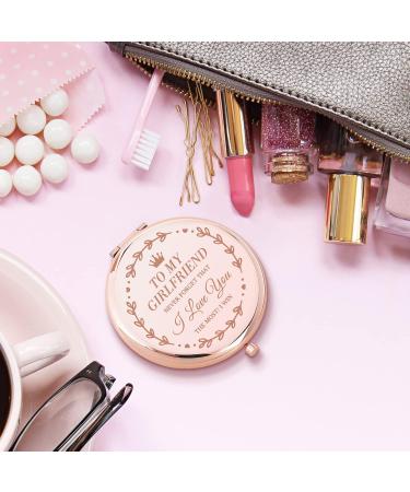 WHING to My Girlfriend Personalized Compact Makeup Mirror | Romantic Gifts for Her - Buy Online on GoSupps.com