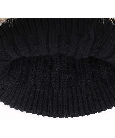 Baby Pom Pom Hat - Infant Toddler Winter Beanie with Crochet Fur Hairball - Unisex Yellow Cap - One Size - Buy Online on GoSupps.com