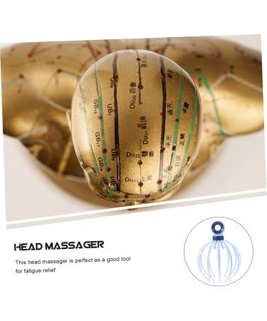 Coolhiya Head Massage Device - Scalp Relaxation Tool Plastic Claw Massager for Head Care (21x15x15cm Blue) - International Shipping Available - Buy Online on GoSupps.com