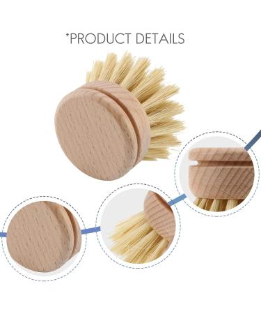 Yantan Washing Up Brush Dish Brush 6 Pcs Replacement Brush Heads Wooden Cleaning Dish Brush Refillable Kitchen Beech - Buy Online on GoSupps.com