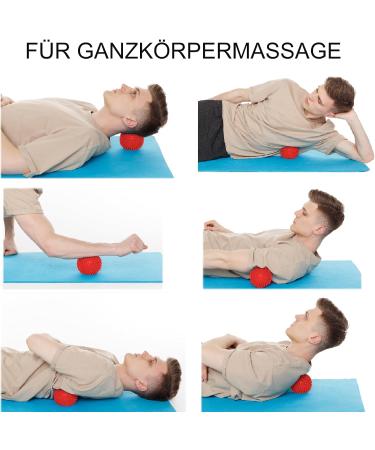Igelball Hard Massage Ball - Nubby Massage Ball for Foot Hand & Back Pain Relief | Ideal for Plantar Fasciitis & Muscle Recovery (Red) - Buy Online on GoSupps.com