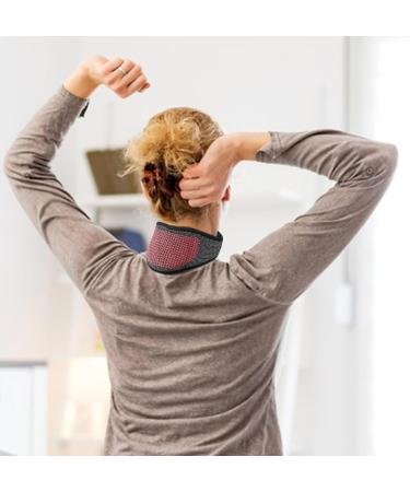 Joberio Heated Neck Support | Magnetic Wormwood Neck Warmer for Fatigue Relief - Portable Unisex Neck & Shoulder Protection in Black & Red Dot - Buy Online on GoSupps.com
