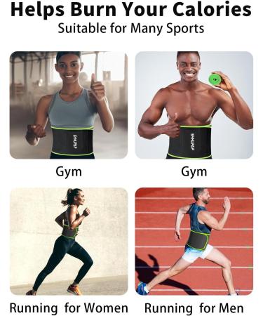 Syxupap Adjustable Hot Belt for Men & Women - Waist Trimmer for Fitness Sports Pain Relief & Weight Loss - Premium Schwitzg rtel in Green - Buy Online on GoSupps.com
