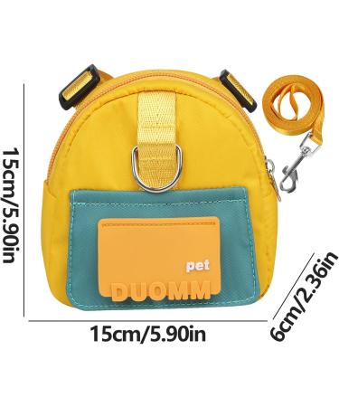 Smileshiney Dog Saddlebag Harness Pet Harness Backpack Puppy Saddle Bag Large Capacity Treat Pouch Dogs to Wear Poop Bag Saddle Backpack Harness for Dogs Running M Yellow - Buy Online on GoSupps.com