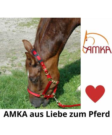 AMKA Muzzle for Horses - Adjustable Feeding Stop with Rubber Insert | Dark Blue Sizes Available - Buy Online on GoSupps.com