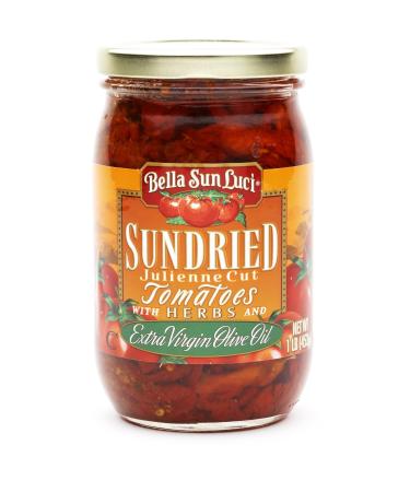 16 oz Bella Sun Luci Sun Dried Tomatoes Julienne Cut in Olive Oil 1 Pound (Pack of 1)