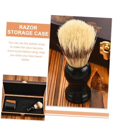 POPETPOP Men's Shaving Razors Set - Manual Head Shaver & Travel Suit - Premium Quality Artificial Leather - Buy Online on GoSupps.com