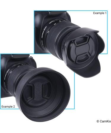 72mm Set of 2 Rubber Lens Hoods & 1 Lens Cap - Sun Shade for Photography & Video - Buy Online on GoSupps.com