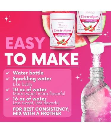 Zero Sugar Watermelon Candy Electrolytes Powder - Keto Vegan Hydration Drink Mix - 120 Servings - Caffeine Free All Natural Ingredients - Buy Online on GoSupps.com