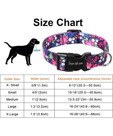 Unique Rosa Flower Dog Collar - Halison College Style Adjustable & Durable for Small to Large Dogs - Buy Online on GoSupps.com