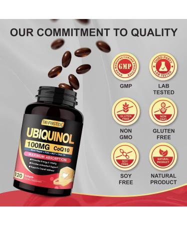 DRFOSTER CoQ10 100mg Ubiquinol - Coenzyme Q10 Co Q 10 Supplement Cq10 with PQQ & Vitamin E & Black Pepper - 120 Count 120 Count (Pack of 1) - Buy Online on GoSupps.com