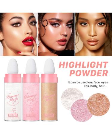 Highlighting and Finishing Stick - Fairy Highlighter Natural Stereo Contour Collarbone Patting Powder Highlighting Makeup (02) - Buy Online on GoSupps.com