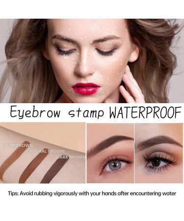 Aonat Eyebrows Stamp Template | Reusable Brow Stamp Kit with 10 Templates & 2 Brushes | Dark Brown Eyebrow Powder Stamp for Perfect Shaping | International Shipping - Buy Online on GoSupps.com