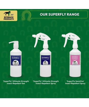 Biteback Products 'Superfly' - Picaridin Insect Midge Horse Fly Repellent Gel Pump Icaridin Fly Repellent Enriched with Lavandin Oil for Midge Mosquito & Bug Triple Defence Safe for Skin - 500ml - Buy Online on GoSupps.com
