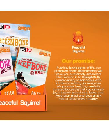 Peaceful Squirrel LonoLife Bone Broth Sticks 3-Pack - 10g Protein | Paleo | Zero Sugar | Collagen | Amino Acids | Gluten Free - 3 Flavors - Buy Online on GoSupps.com