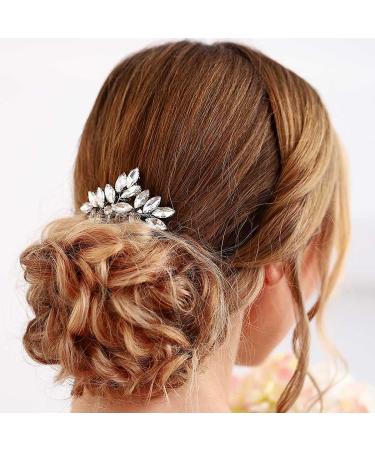 Unicra Crystal Hair Comb - Wedding Silver Headpiece for Brides & Bridesmaids - Buy Online on GoSupps.com