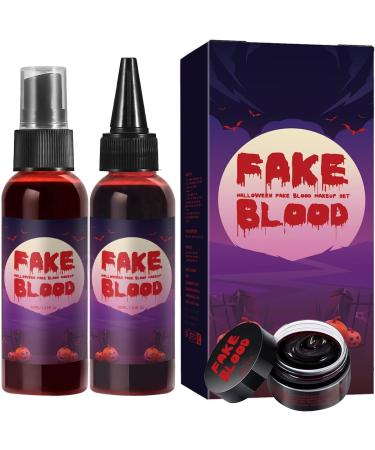 Halloween Prank Props Fake Blood Set Halloween Fake Blood Makeup Washable Halloween Fake Blood Halloween Fake Blood Spray Fake Blood Coagulated Gel Halloween Stage Blood Makeup Cosplay Fake - Buy Online on GoSupps.com