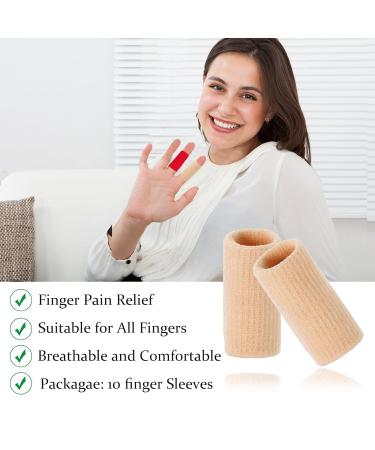 Ednyzakrn 20-Piece Finger Protection Bandage Set - Stretchy Covers for Injury Arthritis & Basketball - Beige - Buy Online on GoSupps.com