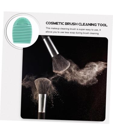 Premium Silicone Makeup Brush Cleaner - Effective Cosmetic Cleaning Tool Egg Design Pad 7.5x5.0x2.5CM Green - Ideal for All Makeup Brushes - Buy Online on GoSupps.com