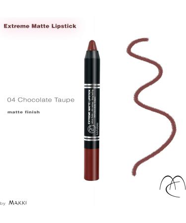  Makki Makki Extreme Matte Chocolate Taupe Lip Pencil - Rich intense color - Long-lasting velvet finish - With oil-absorbing molecules rice starch and cyclic volatiles fragrance-free - Buy Online on GoSupps.com