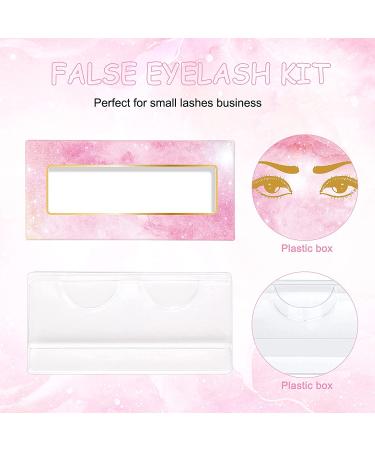 175 Piece Lash Packaging Wholesale Kit with Empty Boxes, Trays, Tweezers, and Brushes - Pink - Buy Online on GoSupps.com