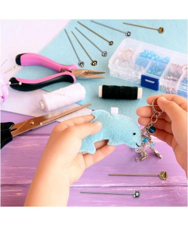 60 Pcs Mixed Color Alloy Head Pins for Jewelry Making - Silver, Gold Beading Headpins for Earrings, Bracelets - DIY Accessories - Buy Online on GoSupps.com