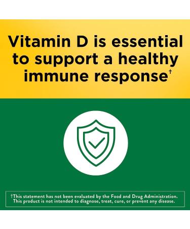 Nature Made Vitamin D3 2000 IU Dietary Supplement - Bone, Teeth, Muscle & Immune Support - 125 Tablets - Buy Online on GoSupps.com