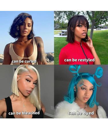 Niviorvan 14 Inch Human Hair Bob Wig - 180% Density, 13x4 HD Lace Front, Pre-Plucked for Black Women - Buy Online on GoSupps.com