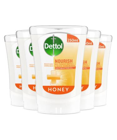 Dettol No-Touch Refill Hand Wash 250 ml - Honey Nourishing Pack of 5 Honey 300 ml (Pack of 5)