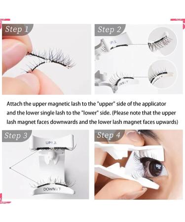 Buy Reusable Magnetic Eyelashes - 2 Pairs with Applicator | No Glue Natural Look Wispy Lashes (B+C) - International Shipping Available - Buy Online on GoSupps.com