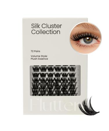 Cashmeren Silk Cluster Lashes DIY Individual Eyelashes At Home Extensions Dramatic for a Bold Striking Effect Lashes for Photoshoots and Party 72 Lash Clusters Plush Essence D-8-16 MIX