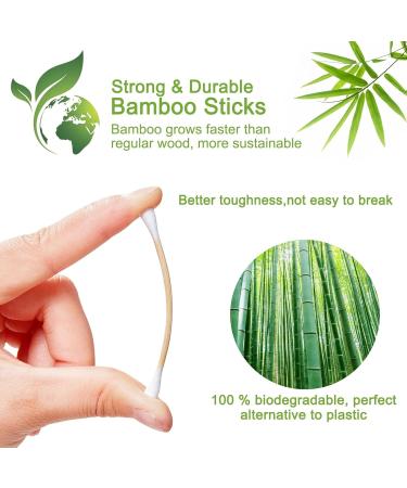 800 Double Precision Tips Cotton Swabs - Double Pointed Shape for Makeup - 4 Packs of 200 Pieces Each - Buy Online on GoSupps.com