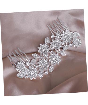 Ipetboom Flower Hair Comb Bridal Side Combs Bridal Hair Comb Women Hair Accessories for Brides Crystal Hair Clip Bridal Headpiece Pearl Tiara Rhinestone Hair Comb Cute Miss Princess - Buy Online on GoSupps.com