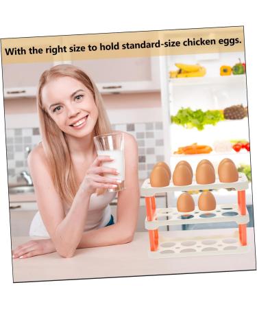 KOMBIUDA Fridge Eggs Holder Egg Grid Eggs Clear Plastic Containers Clear Plastic Tray Plastic Egg Holder Household Crisper Transparent 22.3X16.2X10.1CM - Buy Online on GoSupps.com