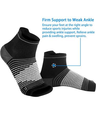 Plantar Fasciitis Socks - Achilles Tendonitis Relief - Compression Foot Sleeves - Arch Support - Heel Pain Relief - Foot & Ankle Support - Black - Medium (1/2/6 Pairs) - Buy Online on GoSupps.com