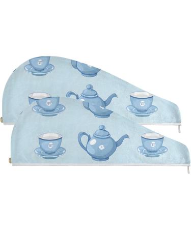 Kettle Hair Towel 2 Pack | Super Absorbent Quick Dry Hair Turbans for Women & Girls | Ultimate Hair Drying Solution - Buy Online on GoSupps.com