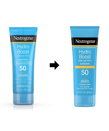 Neutrogena Hydro Boost SPF 50 Water Gel Sunscreen Lotion, 3 fl. oz (Pack of 3) - Buy Online on GoSupps.com