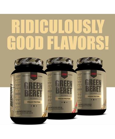 Redcon1 Green Beret Vegan Protein (Peanut Butter) - 20G Protein, 0G Sugar, 30 Servings - No Artificial Flavors - Pack of 1 - Buy Online on GoSupps.com