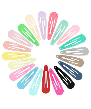 BOOBEE 20 Pack hair clips-Candy color snap hair clips for girls anti-slip-metal barrettes hair hairpins for thick hair hairpins fashion accessories for children teen women c20