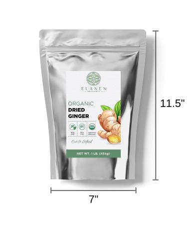 Organic Dried Ginger Root 1 lb - USDA Certified - Spice Slices Cut & Sifted - Buy Online on GoSupps.com
