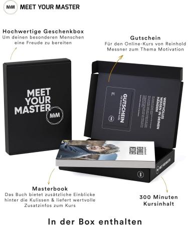 Masterbook & Online Course on Motivation by Reinhold Messner | Achieve Your Goals - Perfect Gift Box - Buy Online on GoSupps.com