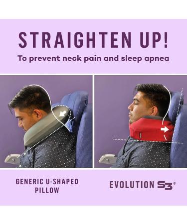 Cabeau Memory Foam Travel Neck Pillow and Eye Mask Set - Neck and Head Support for Airplane, Car, Office Chair - Blackout Sleep Mask with Earplugs for Home and Travel - Buy Online on GoSupps.com