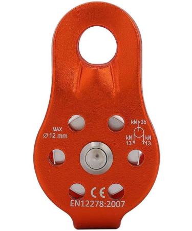 Baverta Rope Pulley 26KN Climbing Pulley Wheel Rope Pulley Made of Aluminum Alloy for 12mm Rope Climbing