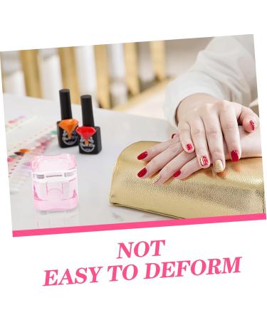 IWOWHERO Glassware Tools Nail Art Brush Cup Pink Heart-shaped Tool Crystal Glass Glass Nail Dish Cup 5.70X5.40X5.40CM Pink - Buy Online on GoSupps.com